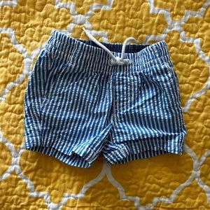 Baby gap seersucker infant boys swim trunks size 3-6 months